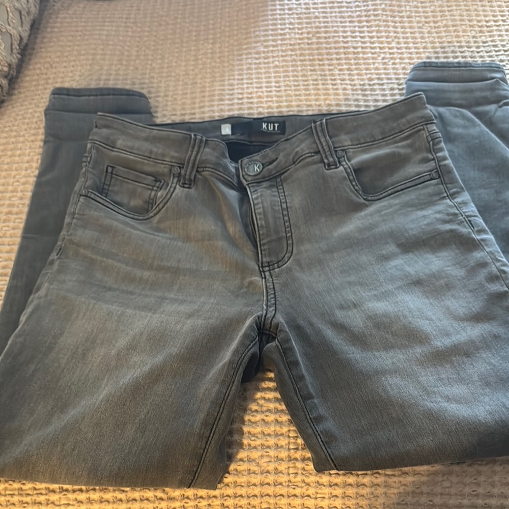 Kut from the Kloth Faded Gray Skinny Jeans